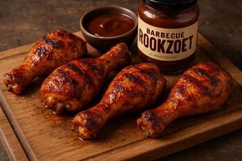 Gegrilde kipdrumsticks met karamelliserende saus