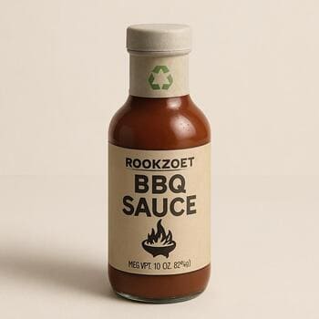RookZoet-fles met recycle-symbool